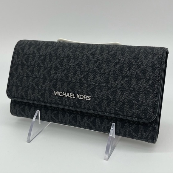 Michael Kors Trifold Wallet Black - Picture 1 of 8